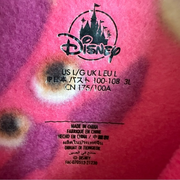 NWT Disney Parks size Large Pink Toy Story Lotso Fleece Zip Up Vest Jacket New - Picture 4 of 6